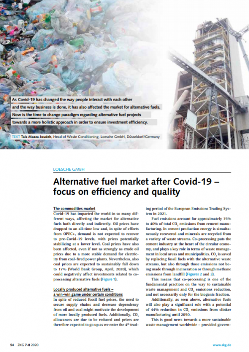 Alternative fuel market after Covid-19 – focus on efficiency and quality